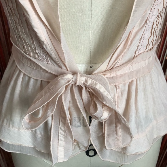 Pink Frilly Tie Vest - Picture 2 of 7